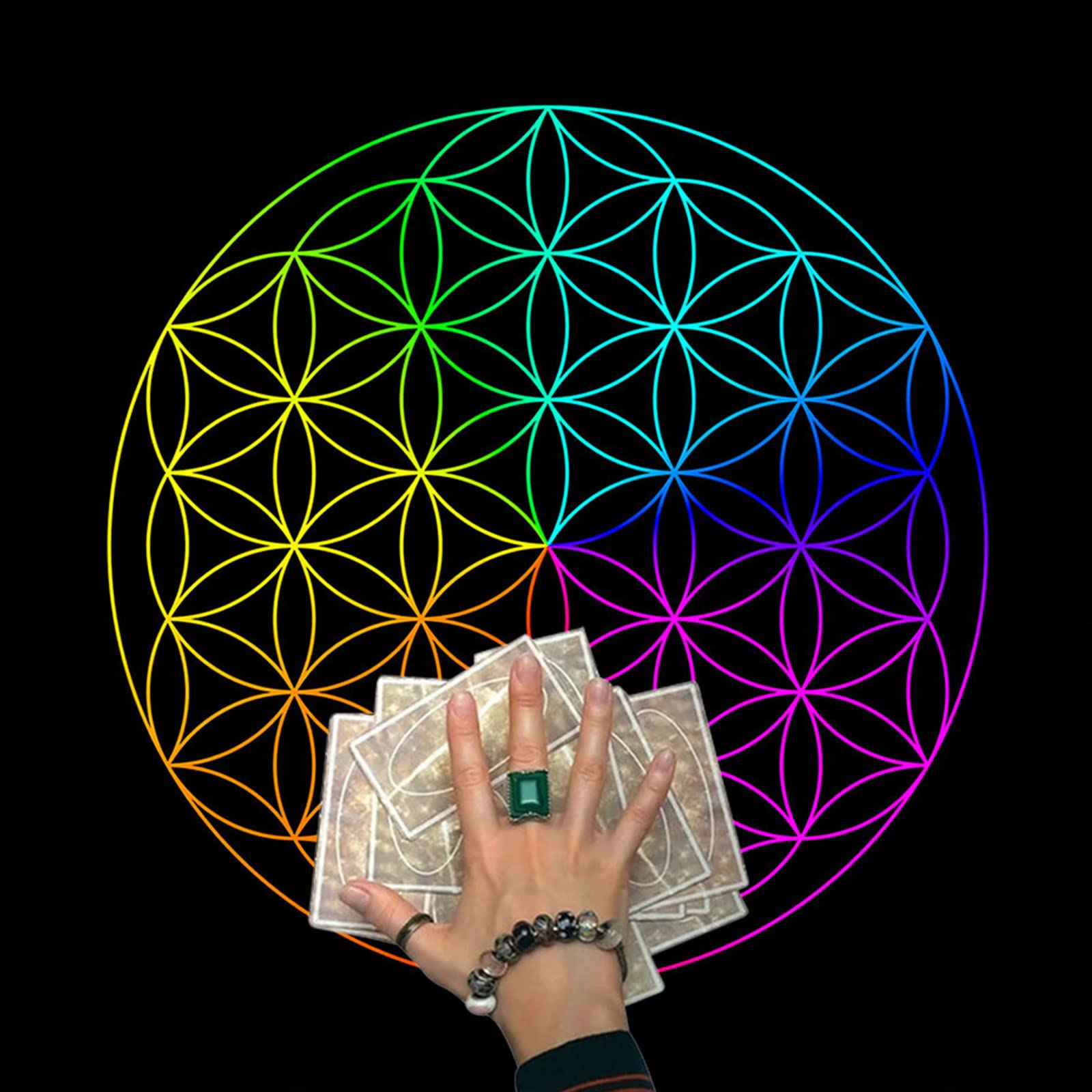 Quadrato Flanella Tarocchi Altare Panno Gioco Da Tavolo Pad Astrologica Oracoli Pad Tovaglia Carta Mat Divinazioni Tovaglia Tarocchi Carta Pat Per Lettura Divinazioni Tovaglia Gioco Da Tavolo
