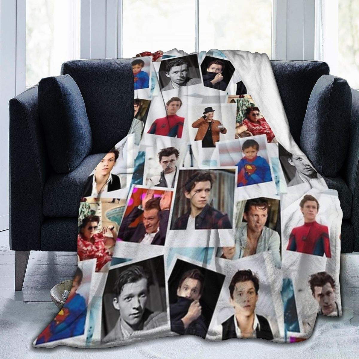 NICEWL Tom - Holland Flannel Fleece Blanket Lightweight Super Soft Warm Cozy Throw Blanket Home Decor for Couch, Bed, Sofa, Travel,