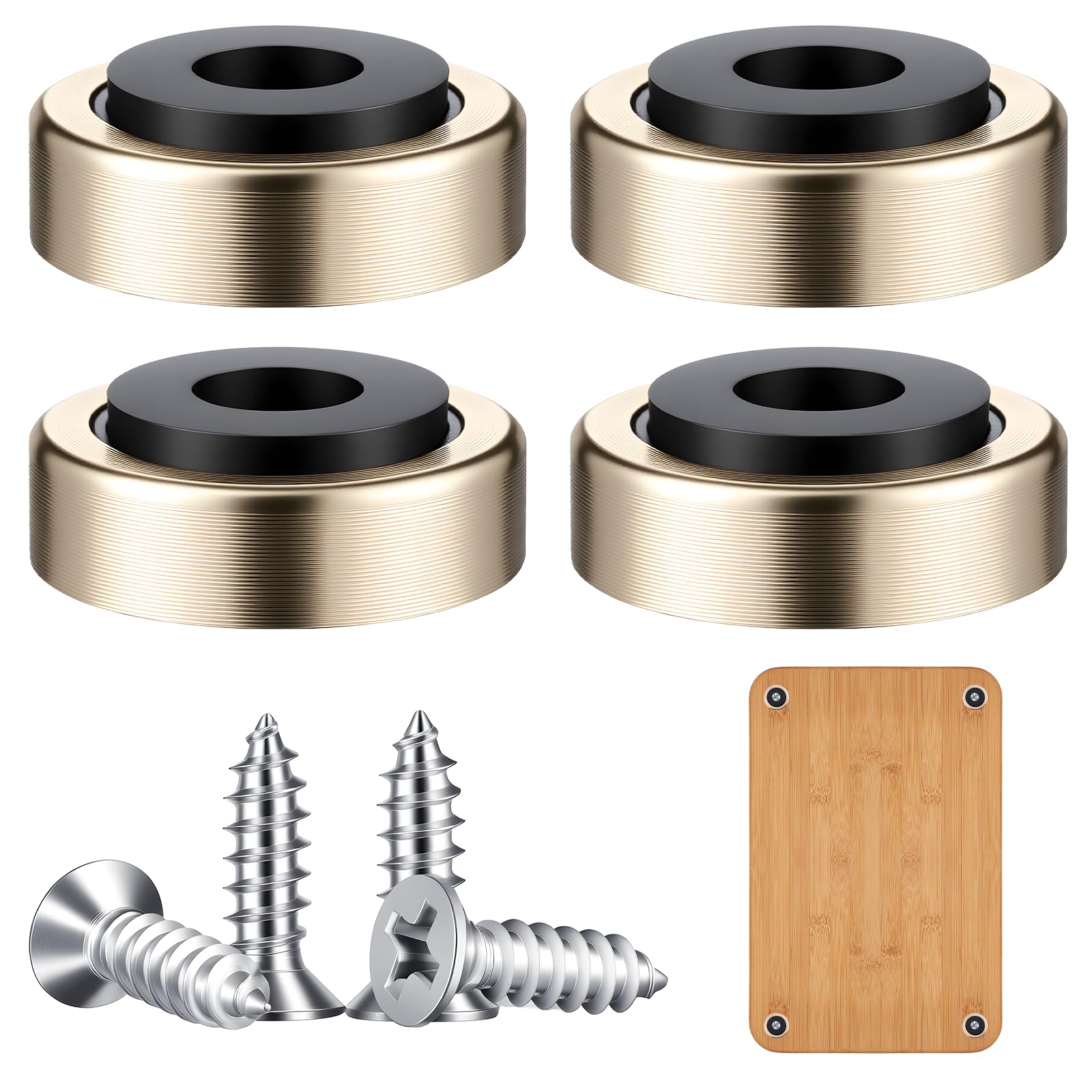 4 Pack Cutting Board Feet with Non-Slip Pads Durable Rubber Feet with Non Slip Pads Aluminum Alloy for Wood Bamboo Cutting Board Protecting Countertops from Scratches