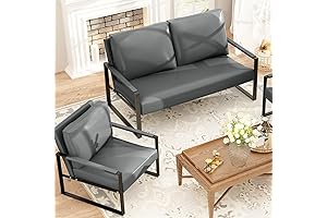 Recaceik Leather Accent Chair and Loveseat Set