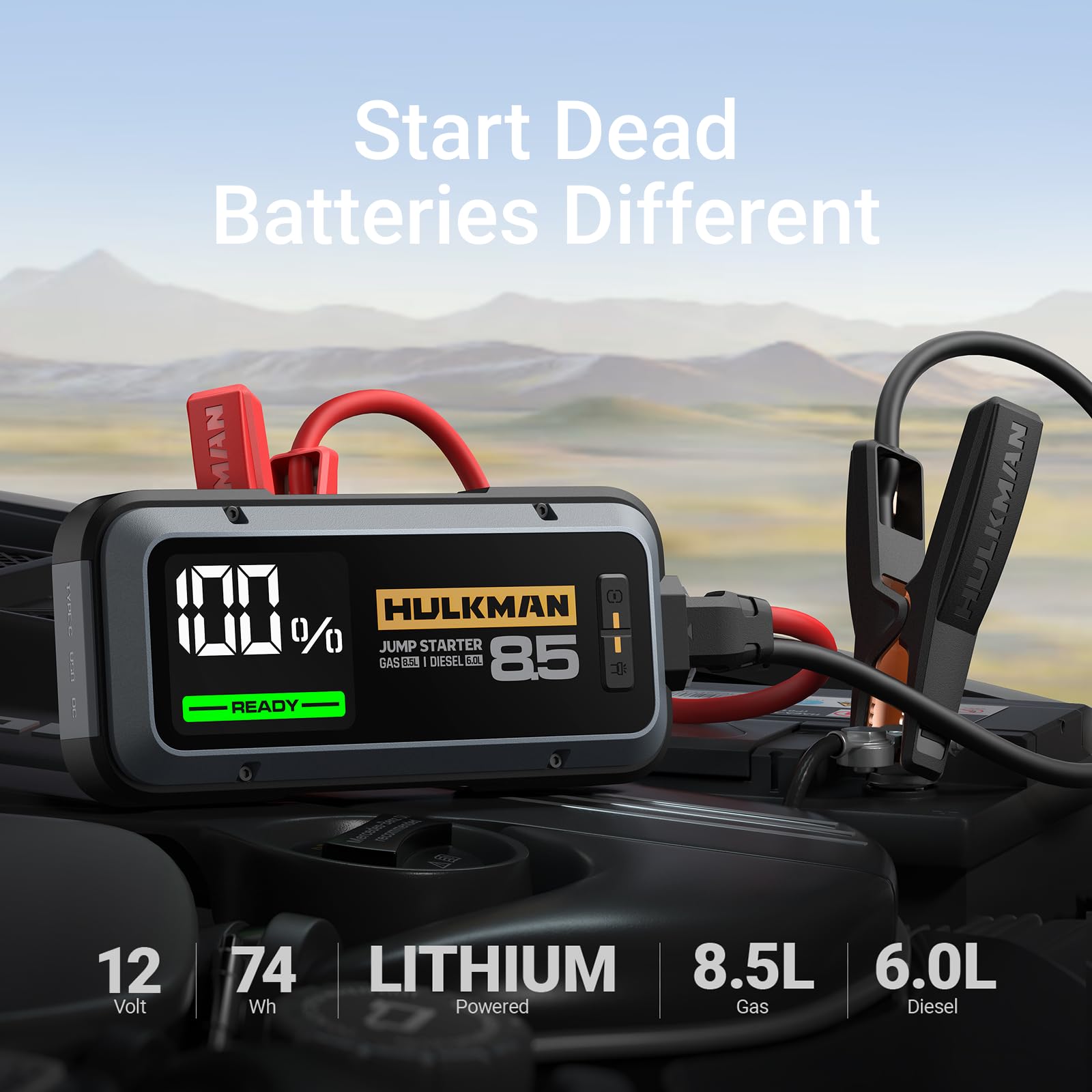 Hulkman Alpha 85 Smart Portable Jump Starter with Alpha Bag EVA Protection Case product thumbnail 3