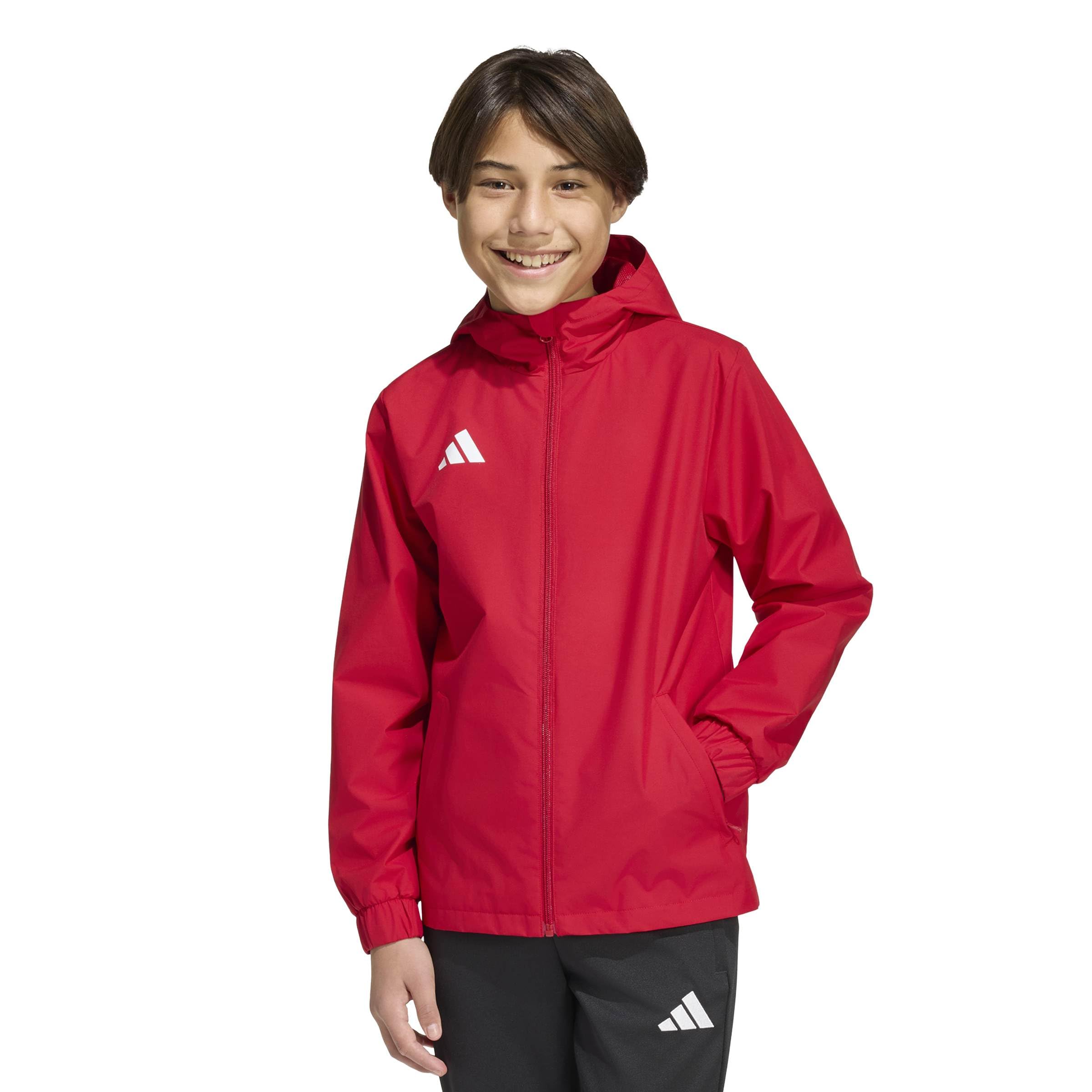 adidas Uniseks - dzieci Entrada26 All Weather Kids Coat, team power red 2/white, 15-16 Years