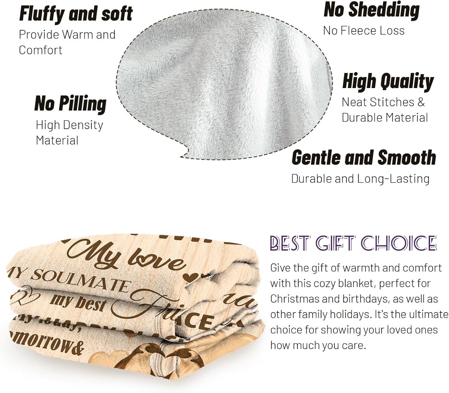 Valentines Day Gifts for Husband, Anniversary Husband Gifts for Him, Blanket for Men Birthday Gift Ideas,Husbands Gifts from Wife,Cozy Blanket 50"x60" - Image 3