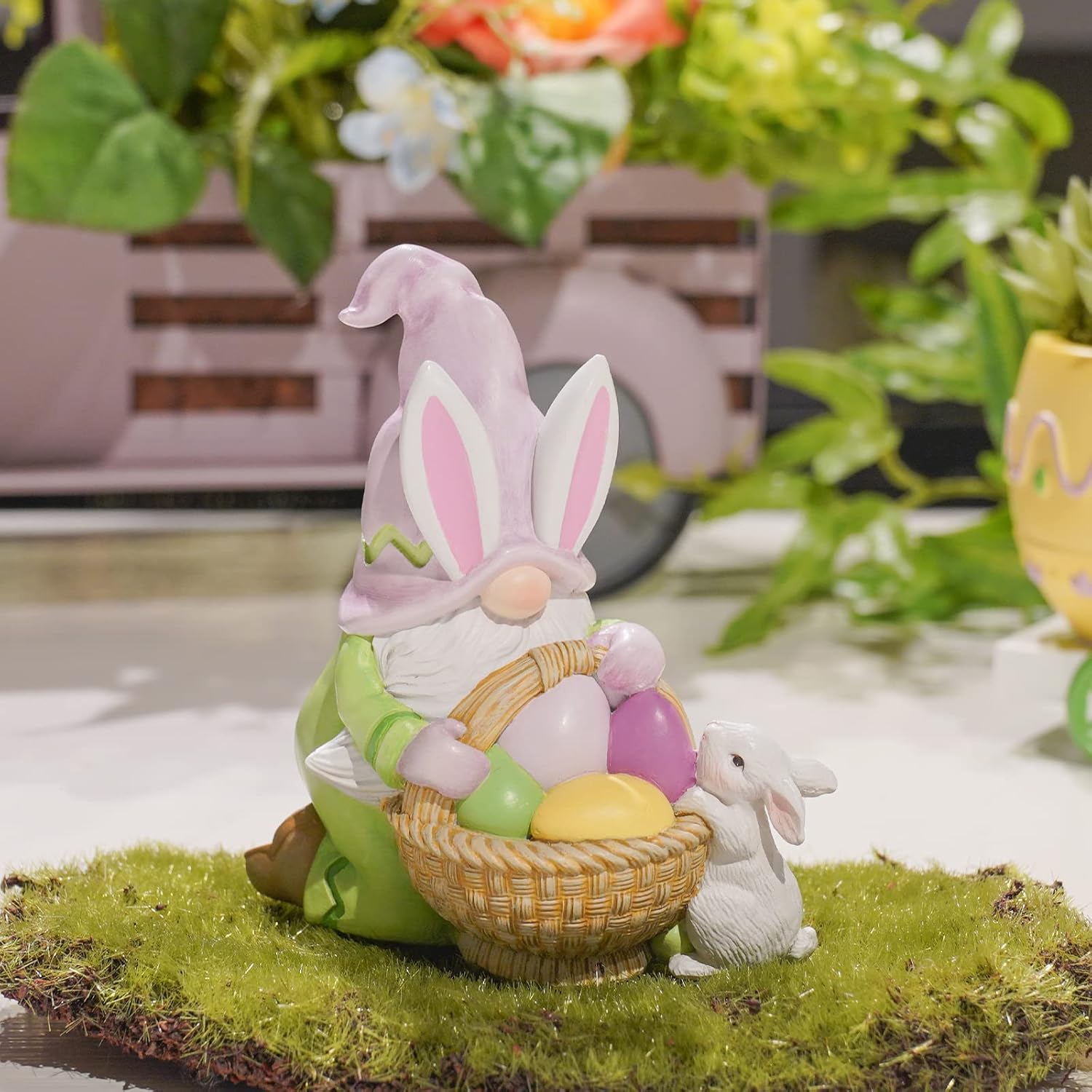 Easter-Decorations Gnomes-Decor Spring Table Ornaments - Spring Decororation Resin Faceless Easter Gnomes Figurines Gifts for Theme Party or Basket Stuffers Filler 3.5*1.5*3.5 inch Newman House Studio - Image 5