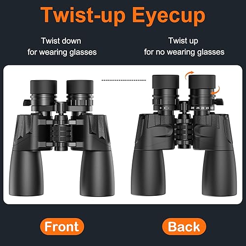 Miniatura 5 de Eadali Prismáticos con zoom de 10-30x50 para adultos, prismáticos militares de alta potencia para observación de aves, viajes, caza, conciertos con
