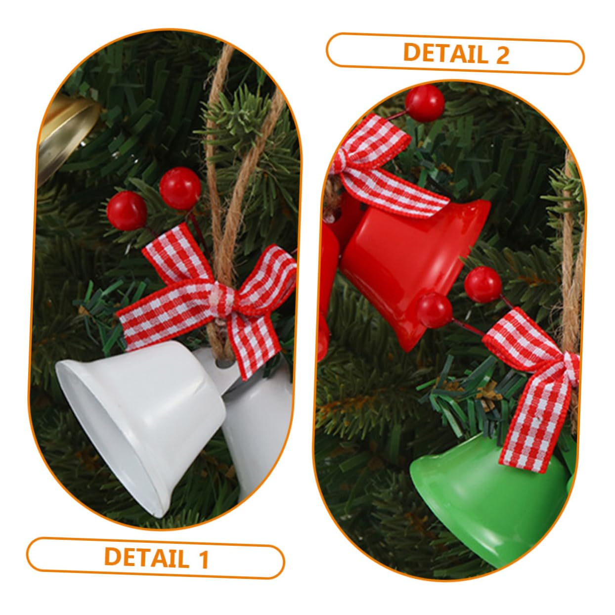 Gatuida 4 Set Decorazioni Natalizie Bellissimi Pendenti Natalizi Addobbi Per L'Albero Di Natale Jingle Bells Decorazione Per Albero Di Natale Campana Per Feste Ornamento Per 4 pezzi * 4