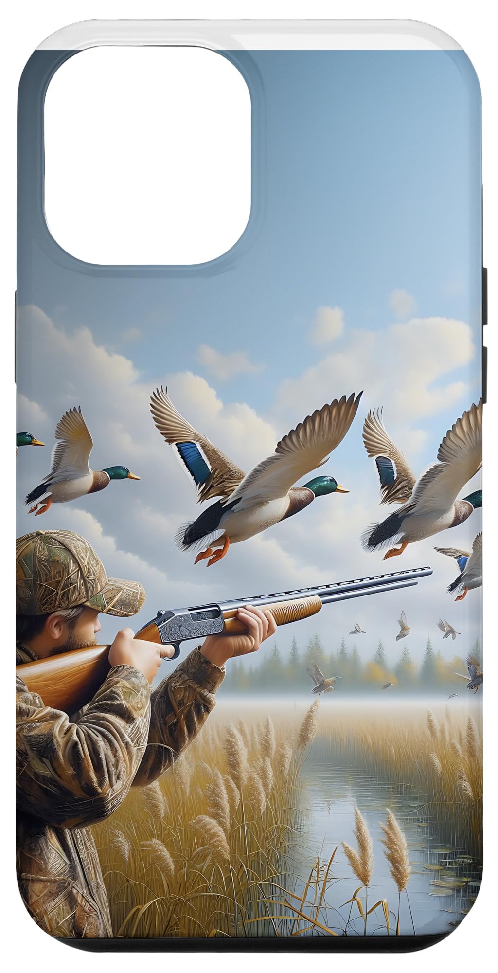 Duck Hunter Men Illustration Hunting Case for iPhone 12 Pro Max