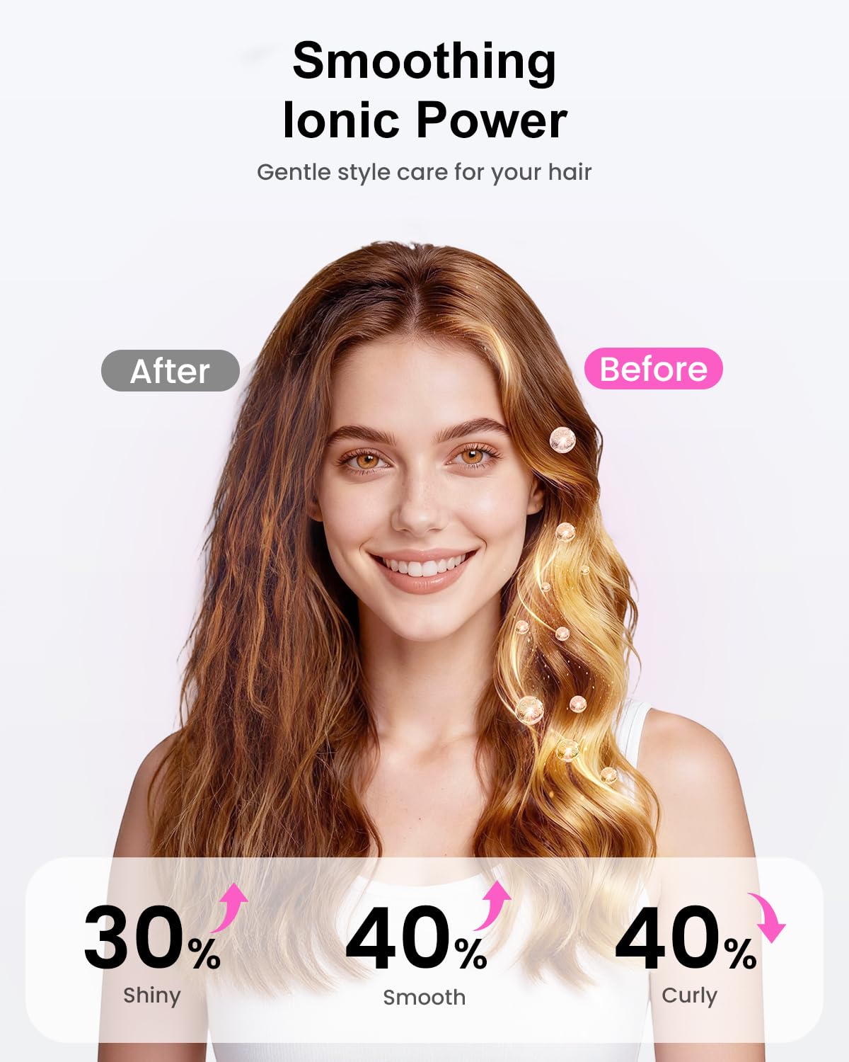 Thermal Brush Termiczna szczotka do włosów Blowout Boost, okrągła elektryczna szczotka termiczna, jonowa szczotka termiczna, 8 regulacji temperatury, do naturalnych loków