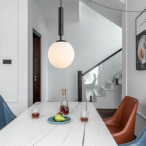 Miniatura 31 de KCO Iluminación moderna globo luces colgantes iluminación isla de cocina luz colgante blanco y dorado iluminación colgante individual vidrio