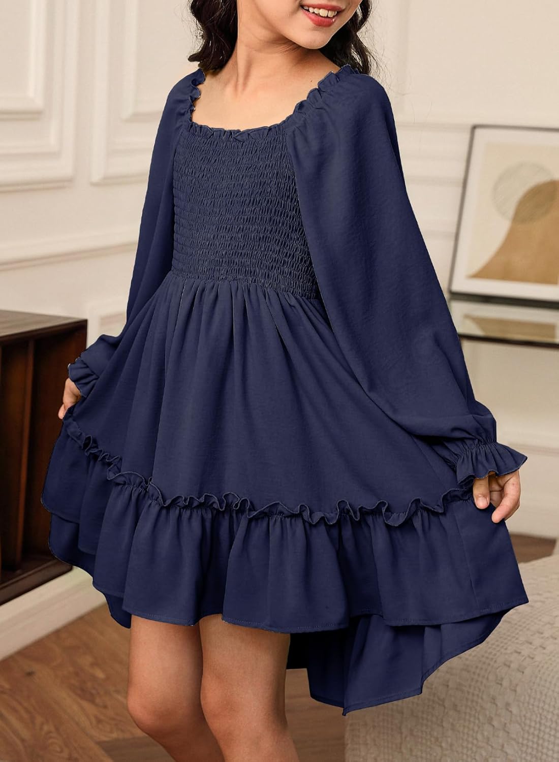 blibean Tween Girls High Low Hem Dresses Size 4-15 Years - Image 4