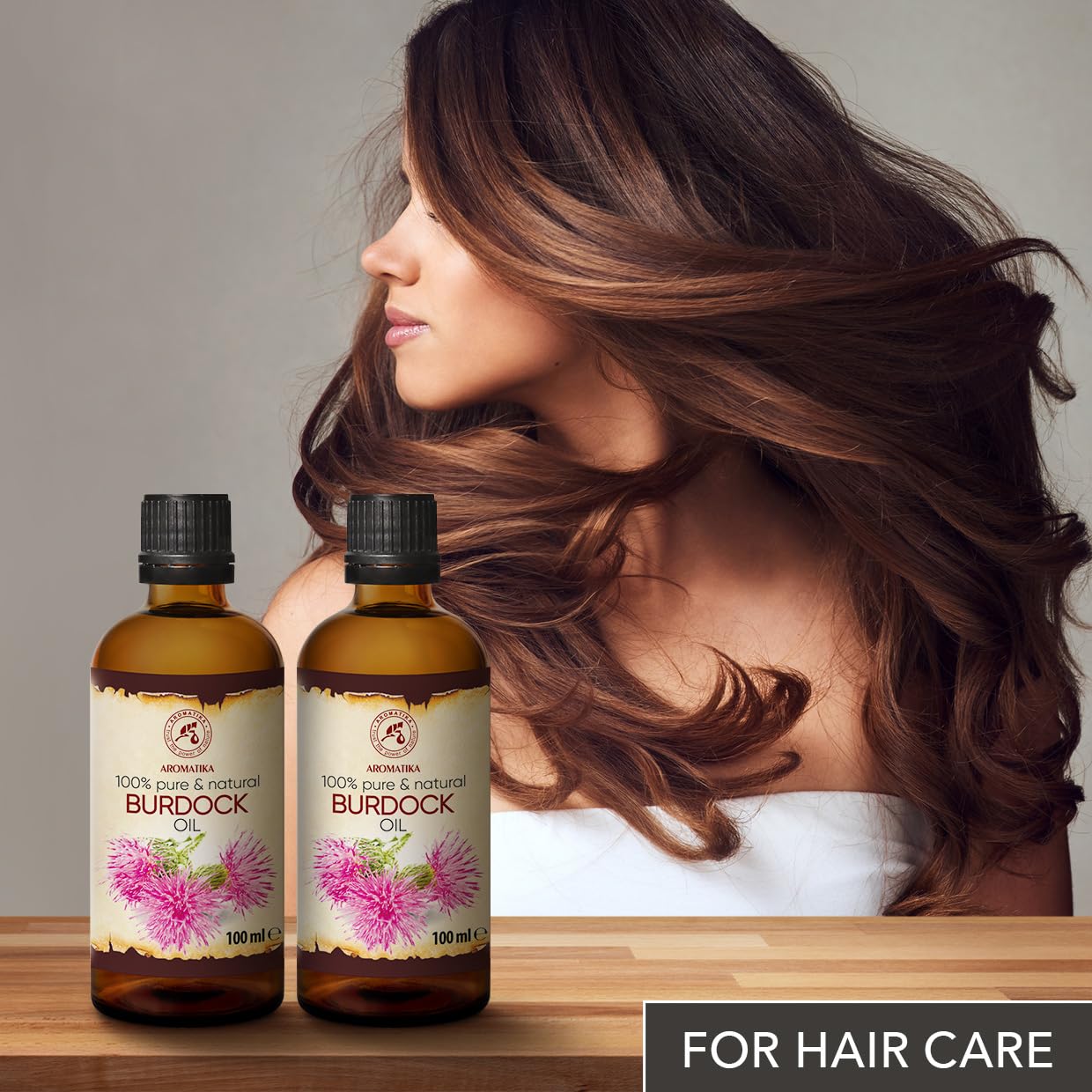 AROMATIKA Burdock Root Oil set 2 x 3.4 Fl Oz - 6.8 Fl Oz - 100% Pure & Natural - Arctium Lappa for Hair & Scalp - Carrier Oil for Nails - Skin - Lips - Face & Body Care - Image 8