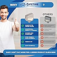 Vista 2 de AEZ73293801 - Conjunto de perilla de control de quemador compatible con estufa LG, color plateado