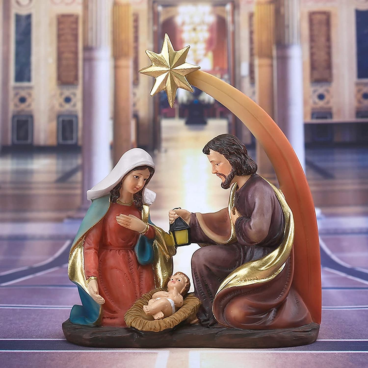Decoris kerststalbeelden - set 10x stuks - tot 13 cm - polyresin | Leen Bakker