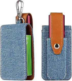 2023 New Multifunctional PU Leather Protective Case for IQOS ILUMA ONE/IQOS MULTI Drop Protective Case for ILUMA ONE Accessories-Easy to Carry (Denim Light Blue)