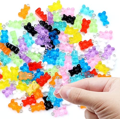 Miniatura 3 de ZOCONE Dije de caramelo colorido, bonitos dijes de resina para hacer joyas, llaveros, collares, pulseras, aretes, suministros de resina para