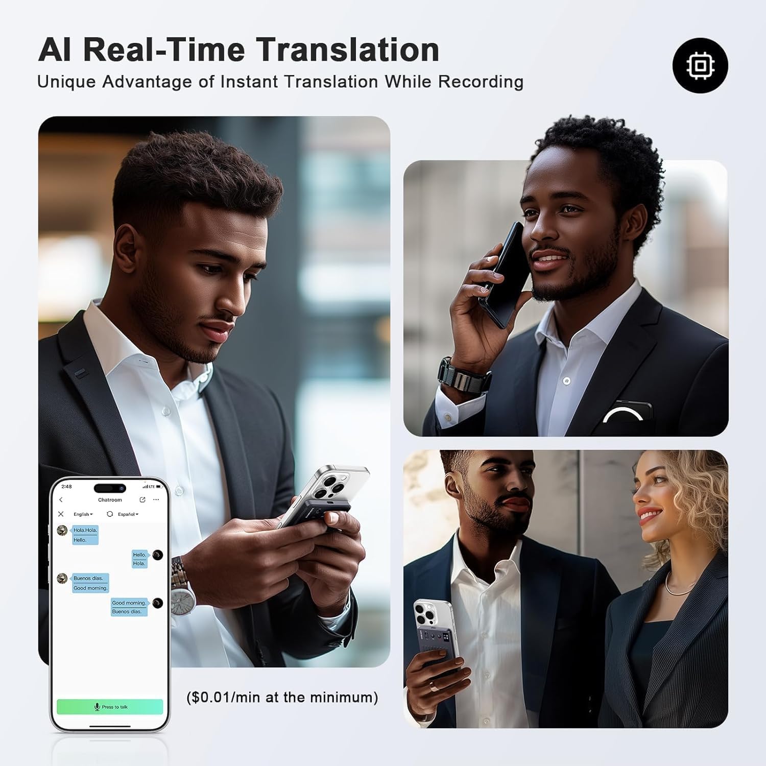 TTQ Note AI Voice Recorder with ChatGPT-Powered Transcription, Summary & Translation, App-Controlled, 121 Languages, 64GB, Wireless Charging, for Meetings, Lectures & Calls