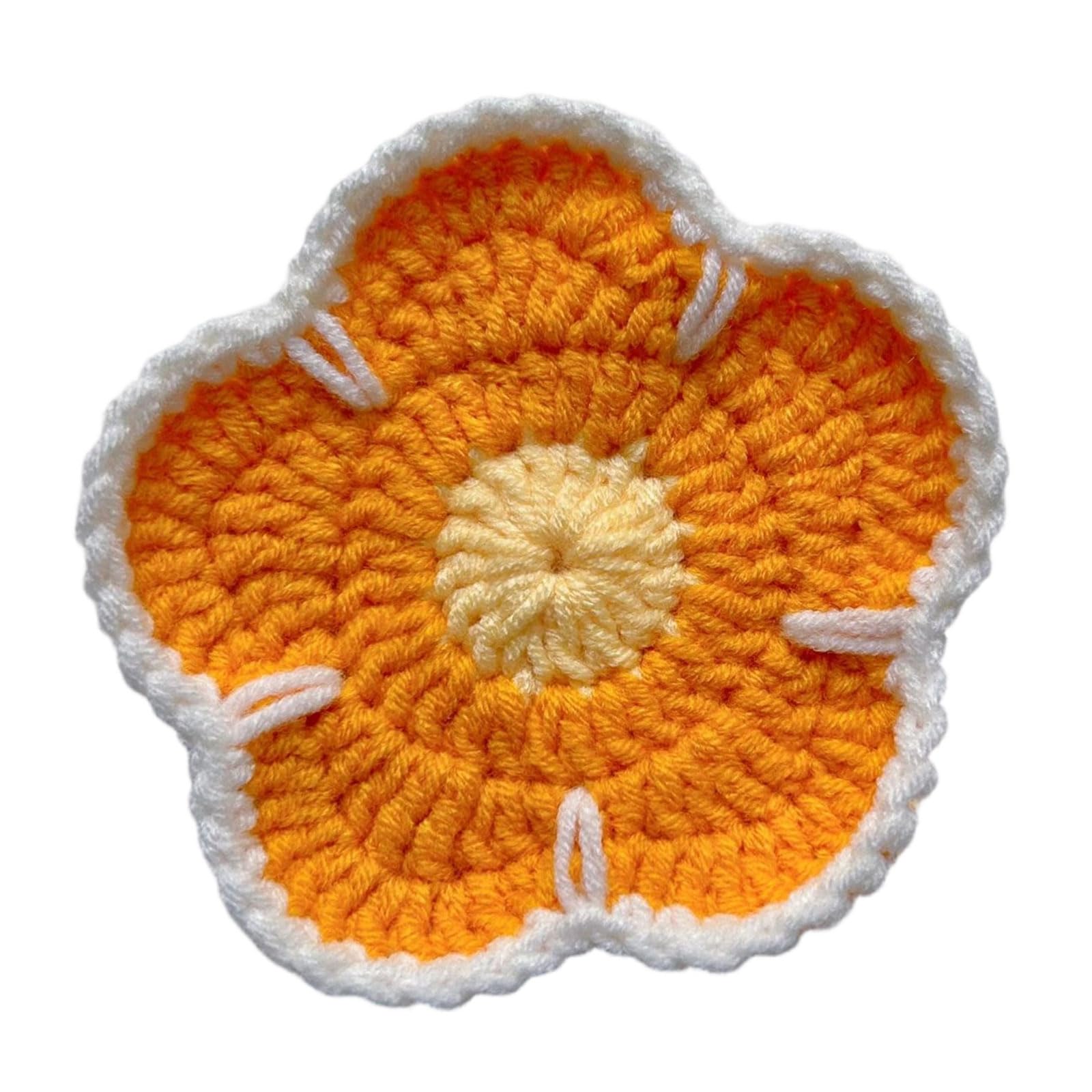 Xinsheinelry Unique Knitted Drink Mats Ideal for Kitchen Decor and Beverage Safeguarding Versatile Coasters for Hot Beverages