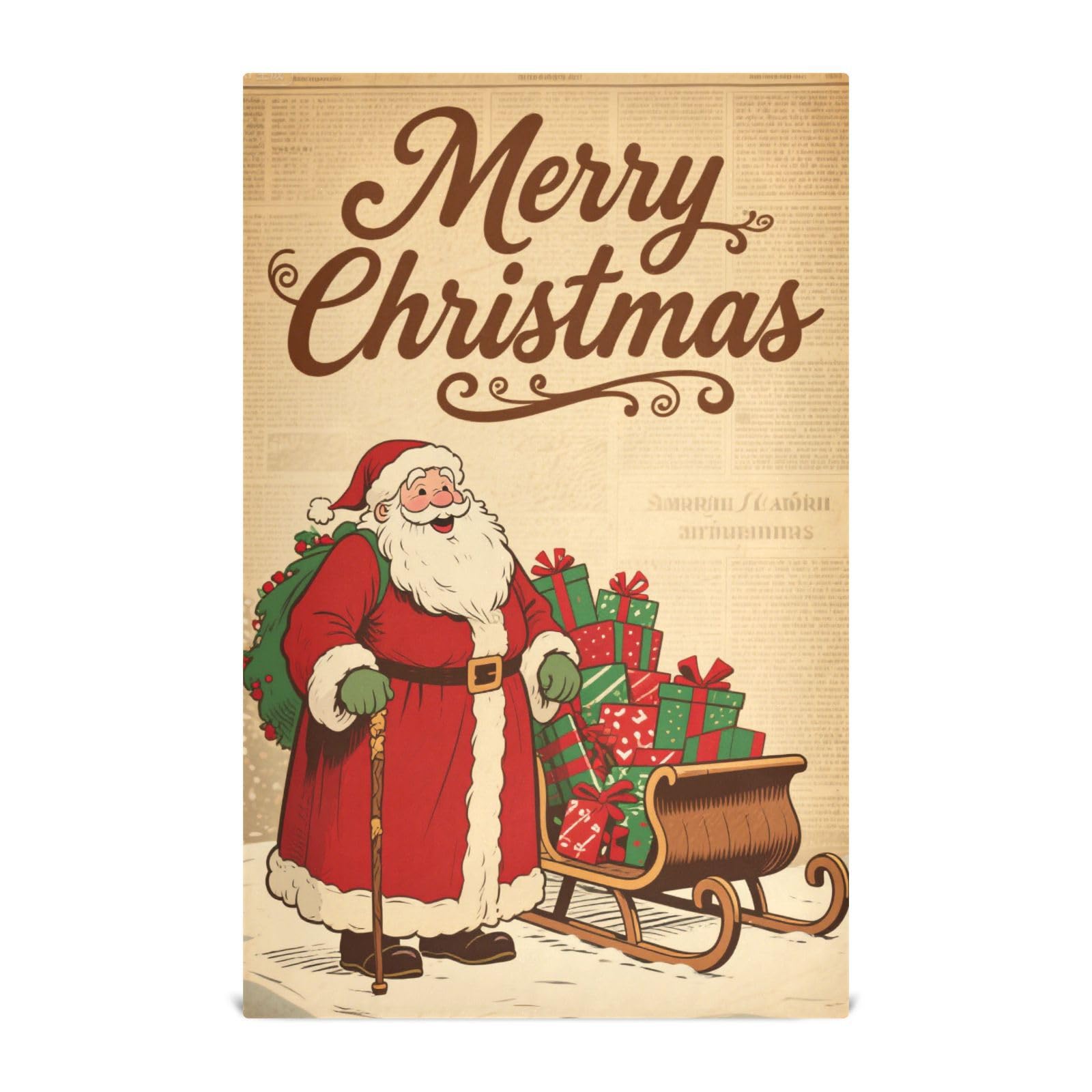 Paños de cocina grandes de Papá Noel para mantener tus manos secas en Navidad