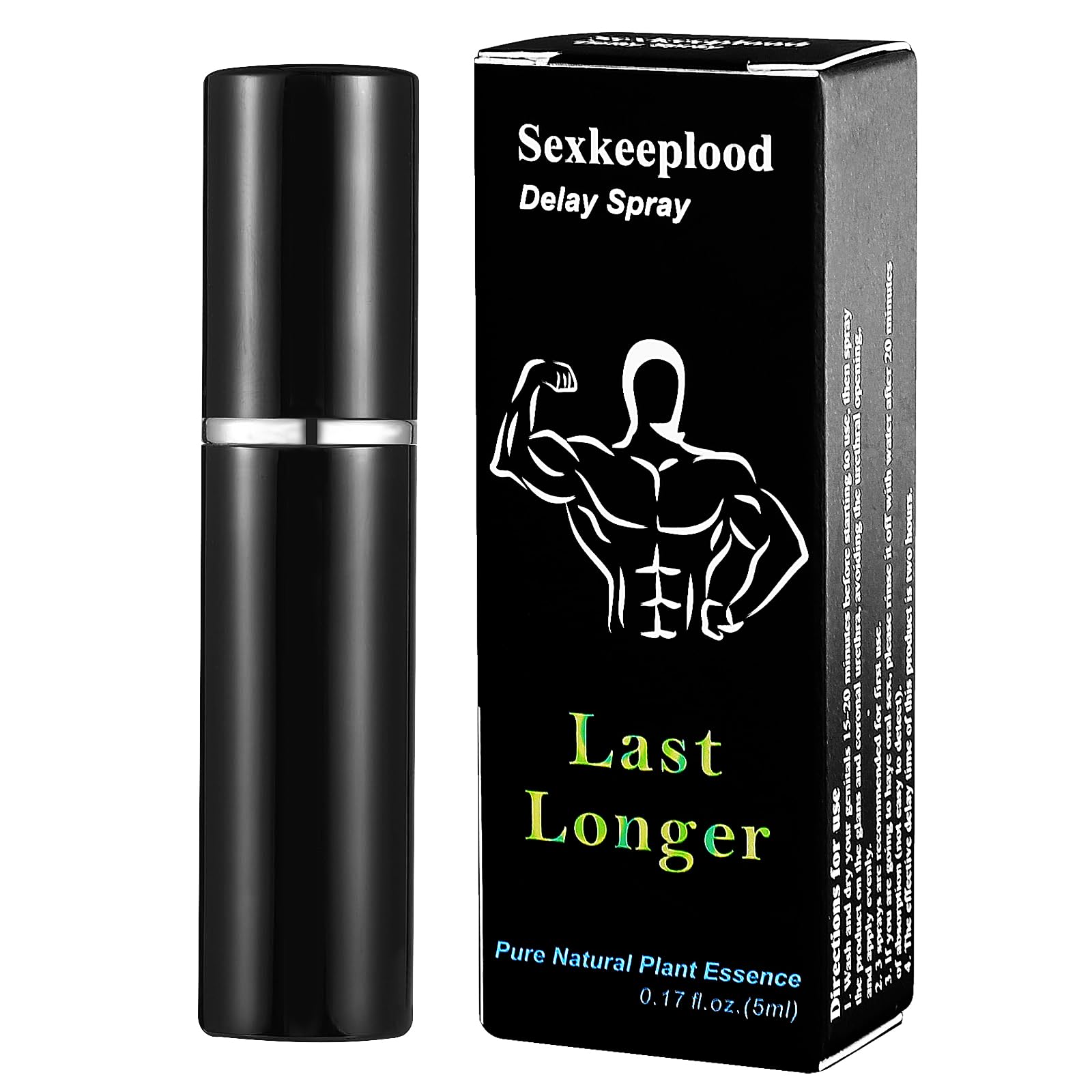 Delay Sprayer for Long Last Men,Delayed Spray for Lasting Long,Prolong Climax,Extends Time in Bed,Natural Ingredients,Enjoy Intercourse,0.17FL.OZ./5ML