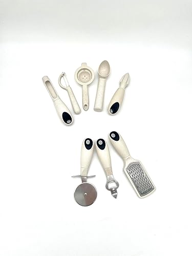 Miniatura 2 de Juego de utensilios de cocina de acero inoxidable blanco de 8 piezas Eco Freindly hecho con paja de trigo