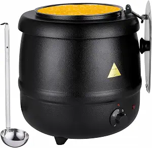 Food Soup Kettle Warmer with Ladle, Countertop Cheese Warmer, Commercial Soup Warmer for Buffet and Party