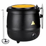 YMJOINMX Food Soup Kettle Warmer with Ladle Countertop Cheese Warmer Catering Soup Warmer Commercial for Buffet Food Warmer Party