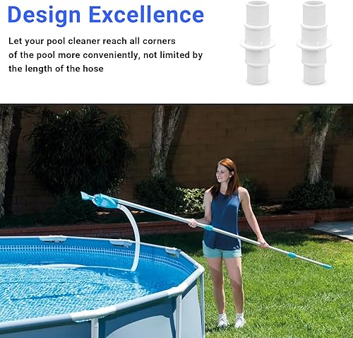 Miniatura 7 de Acoplamiento de conector de adaptador de manguera de piscina, adaptador de mangueras de vacío de piscina de 1-1/2 o 1-1/4 pulgadas, apto para