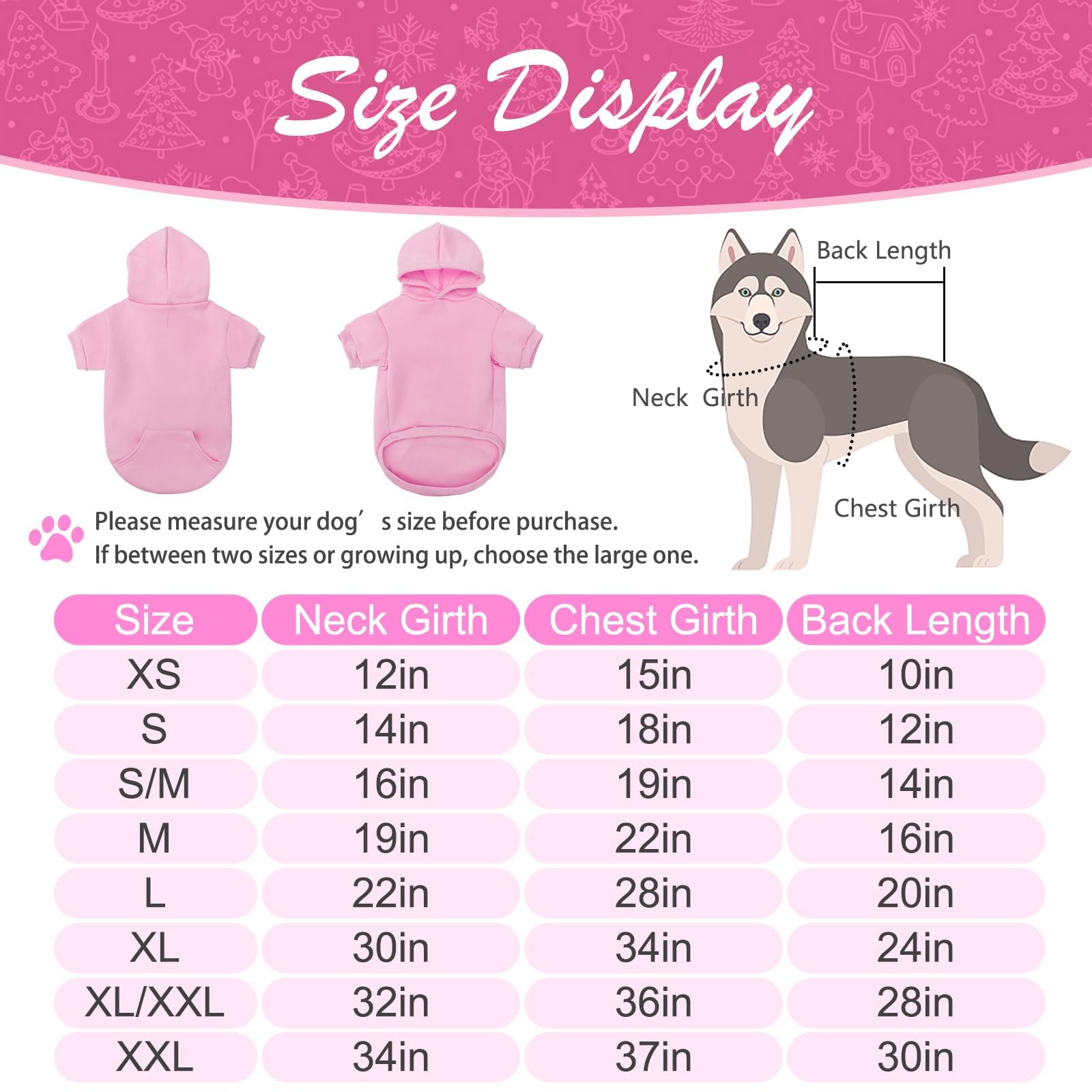 KOOLTAIL Basic Dog Hoodie, Soft and Warm Dog Jumper with Leash Hole and Pocket, Dog Winter Coat - Image 3