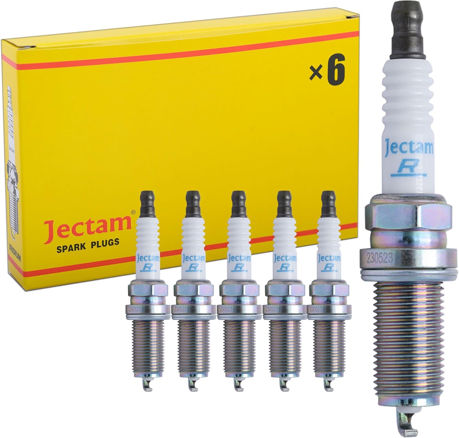 Automotive Replacement Spark Plugs 22401-5M015 bujias PLFR5A11 6 Pack Iridium Spark Plugs Compatible with Infiniti FX35 G35 I35 M35 M45 Q45 QX4 350z Altima Armada Frontier Maxima Murano