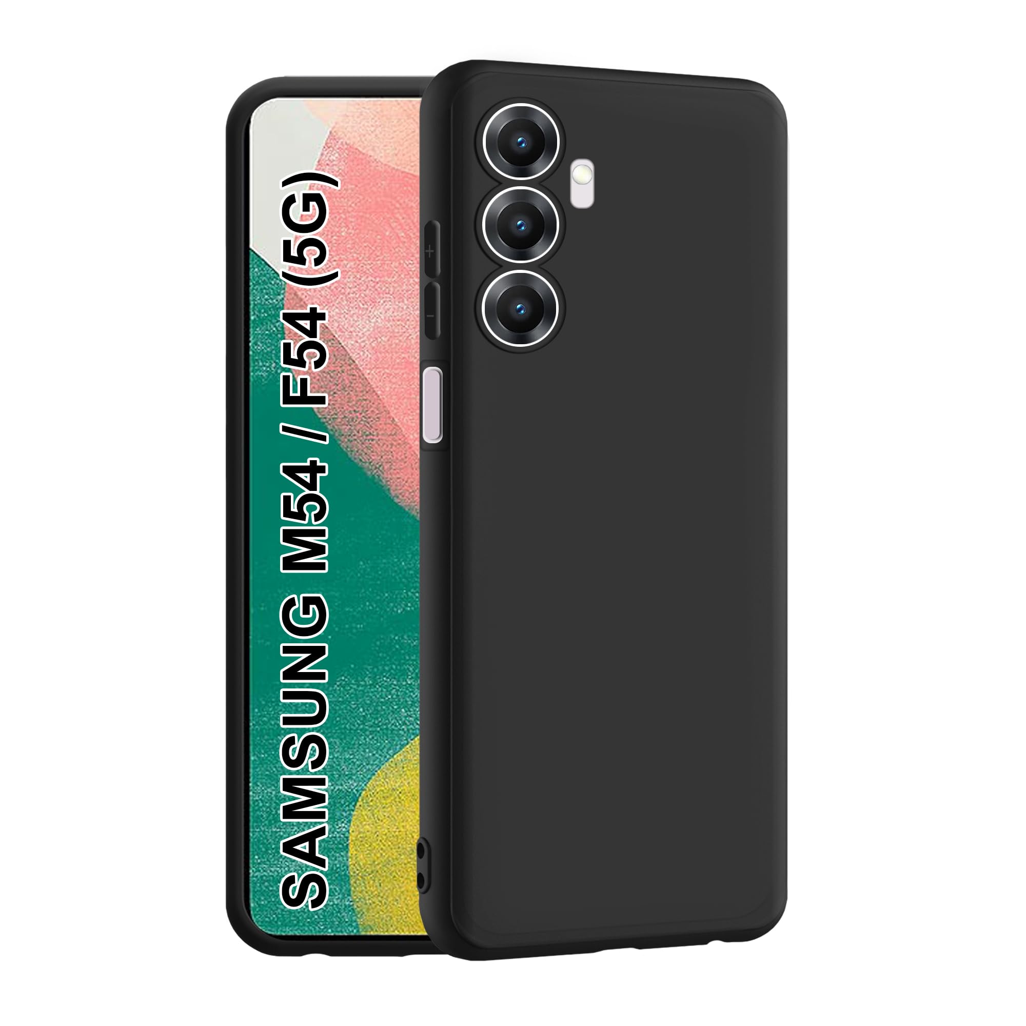 CEDO Samsung Galaxy M54 / F54 (5G) Back Cover | Camera Bump Protection & Inner Velvet Fabric Lining | Ultra Slim Matte Soft Rubberised Case Cover (Black) (B0CWTXQSPR) Amazon Price History, Amazon Price Tracker