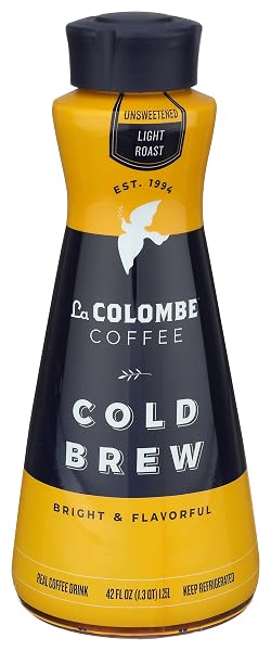 LA COLOMBE Unsweetened Colombian Cold Brew Coffee, 42 FZ