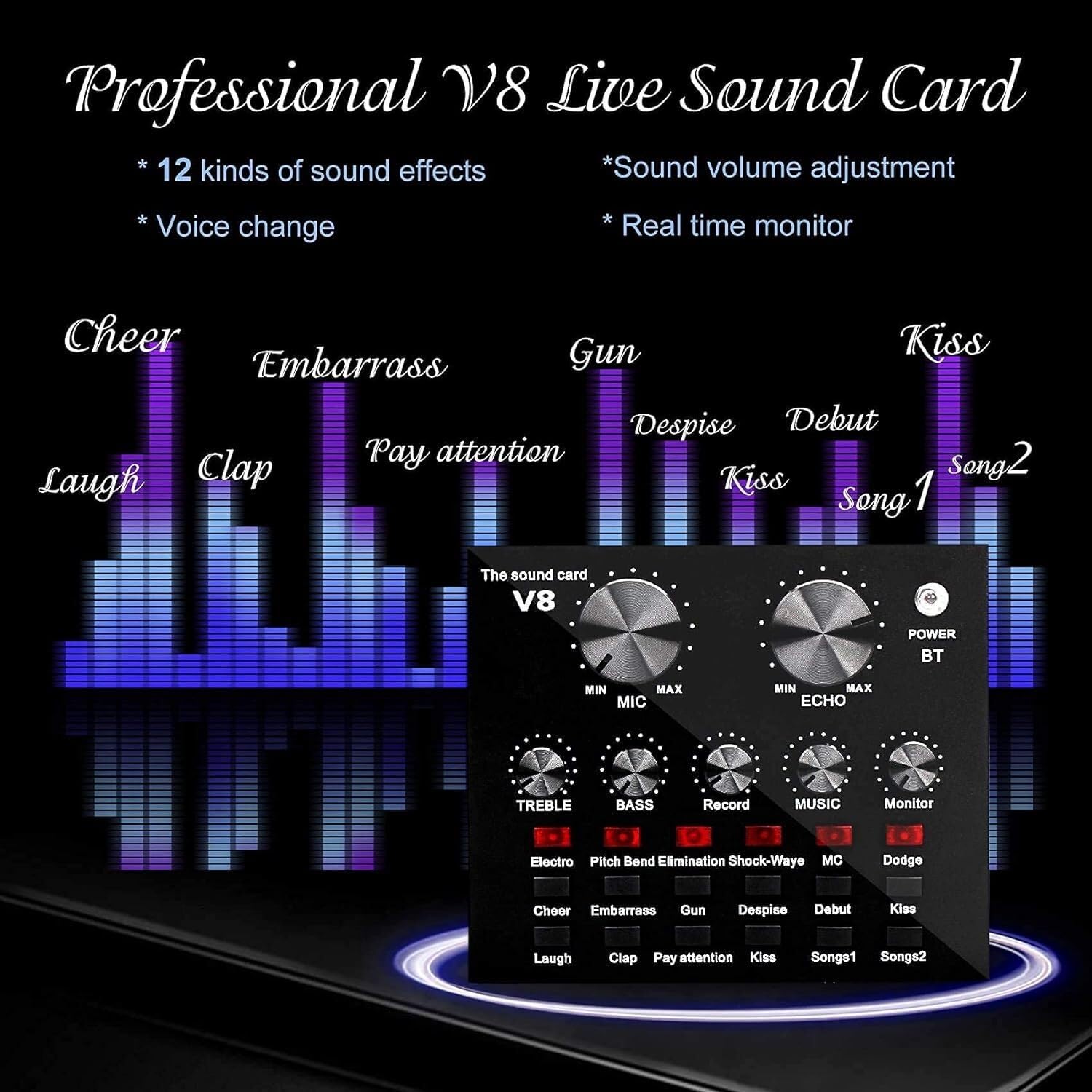 ELzEy Kit microfono con armatura regolabile, filtro for registrazione, doppiaggio, streaming, microfono vocale for home studio