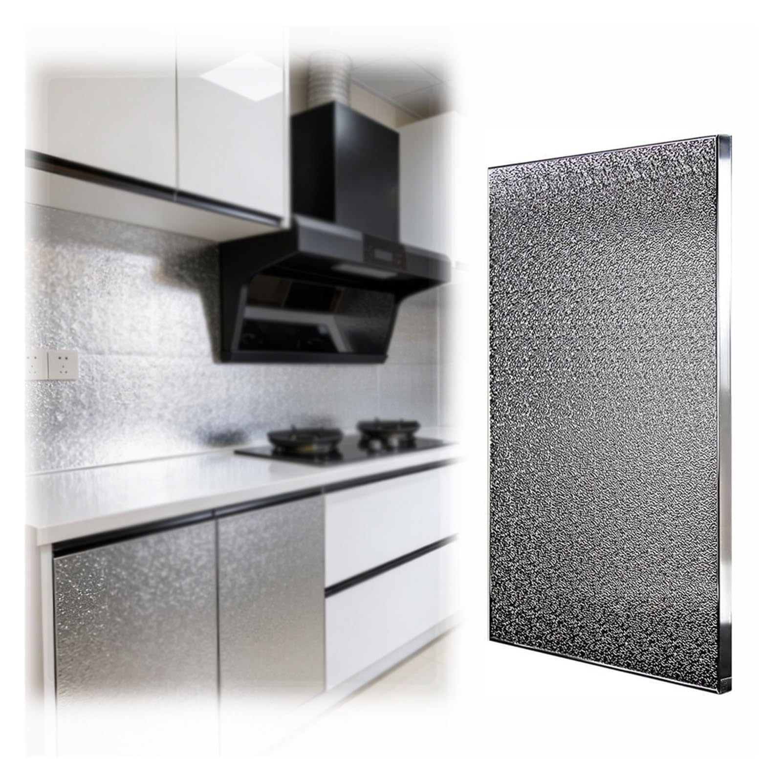 Tappetino Protettivo Termico Magnetico in Lamina di Alluminio per Cucina, 60x80 cm, per Forno, armadietti e Frigorifero. Tavoletta Anti-Calore per Cucinare e per Uso Domestico.