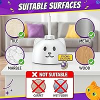 Vista 8 de Interactive Cat Toys for Indoor Cats: Upgraded 360° Automatic Spin Flying Bird Feather Wand with Silicone Protected Rod Safe Play, Strong 8cm