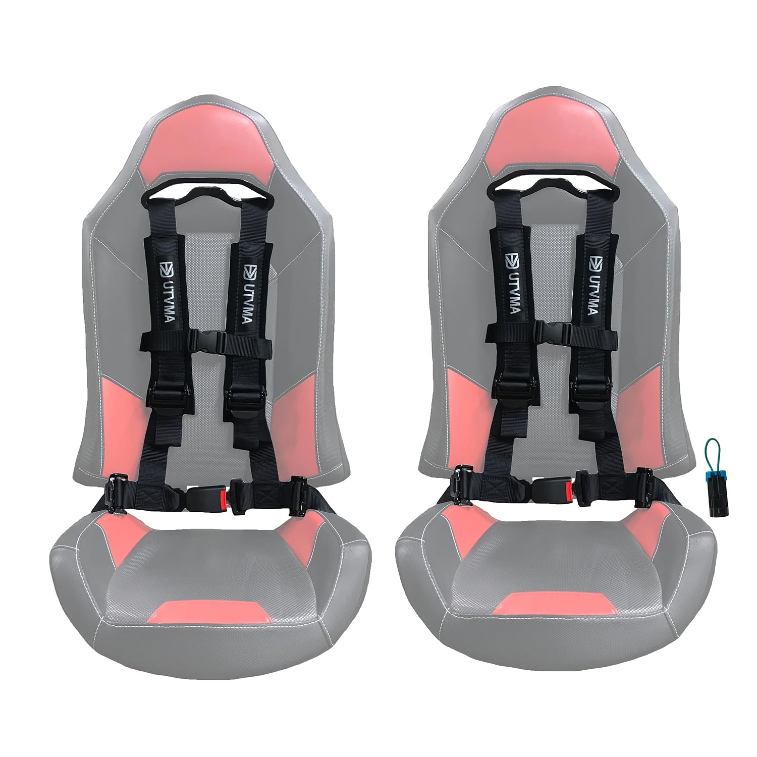 UTVMA 2 4-Point Harnesses w/ 2 RZR Seat Pass-Through and 1 Seat Belt Override Clip