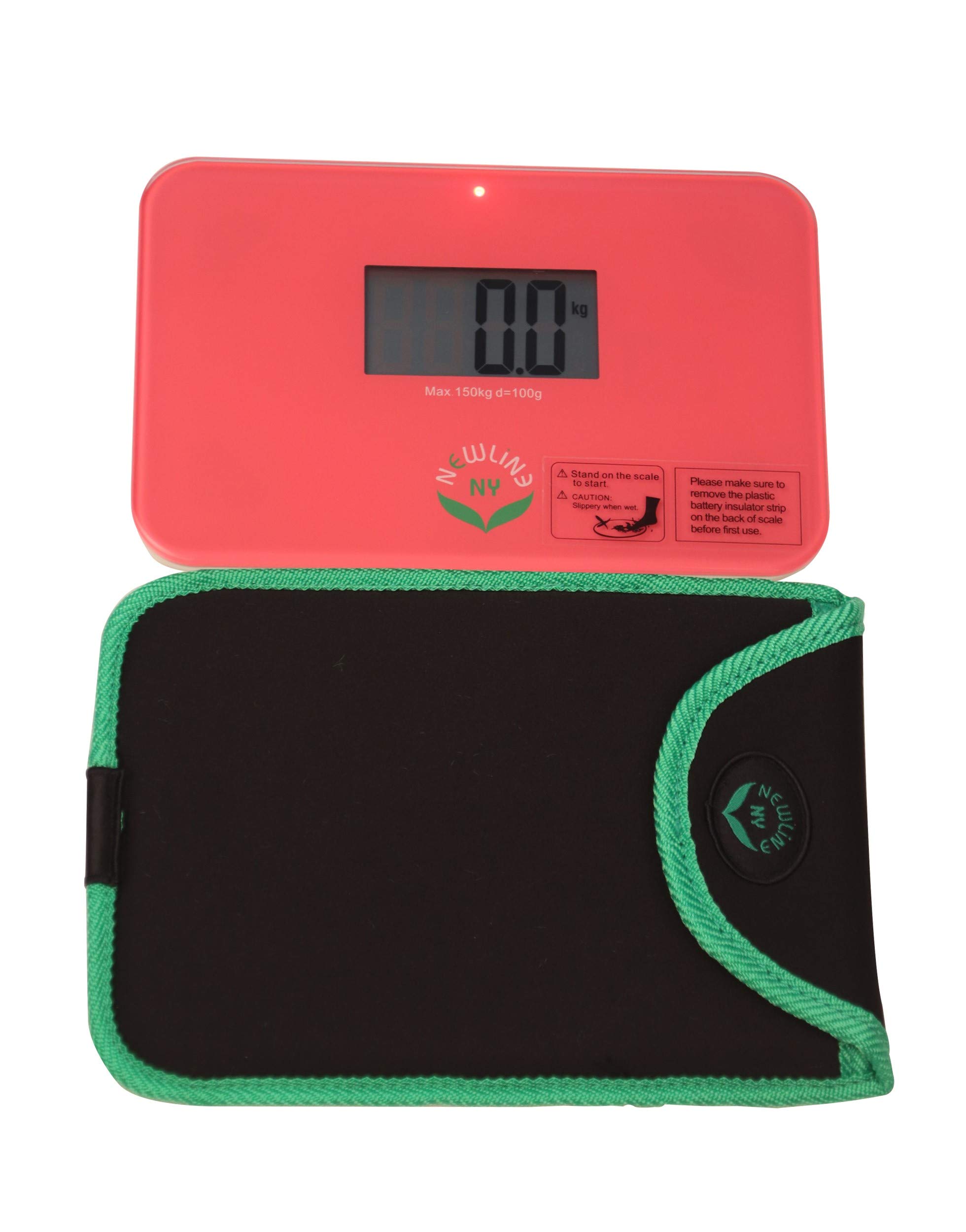 NEWLINE NY Auto Step On Super Mini Smallest Travel Bathroom Scale With Sleeve Sbb0638Sm S001 Mg Strawberry Ice
