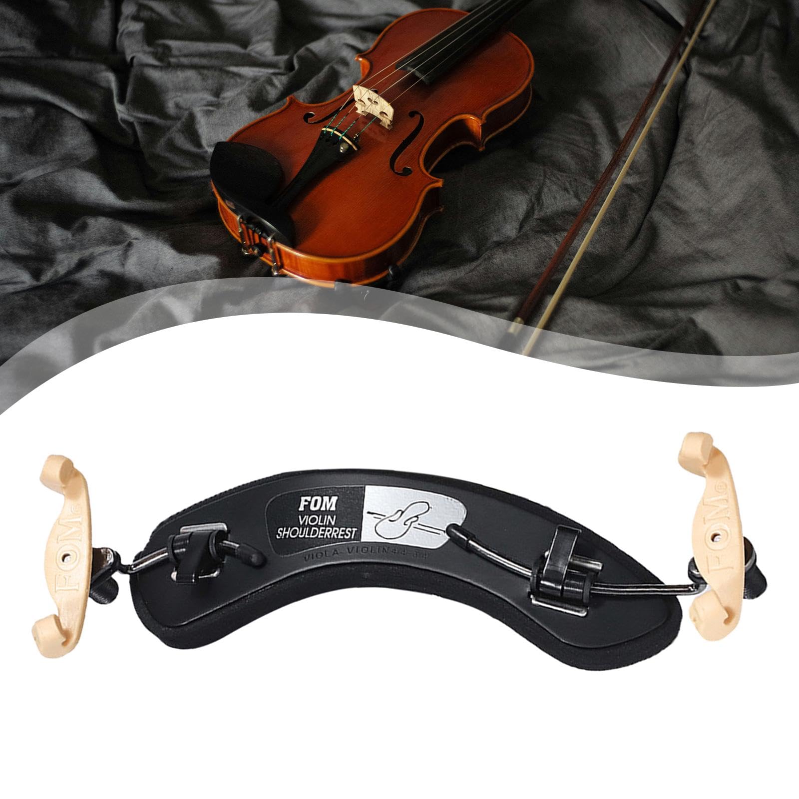 Reposapiés para violín con patas ajustables de aleación de aluminio, fácil de usar, cómodo, piezas para violín, soporte de hombro para presentaciones, 15cm