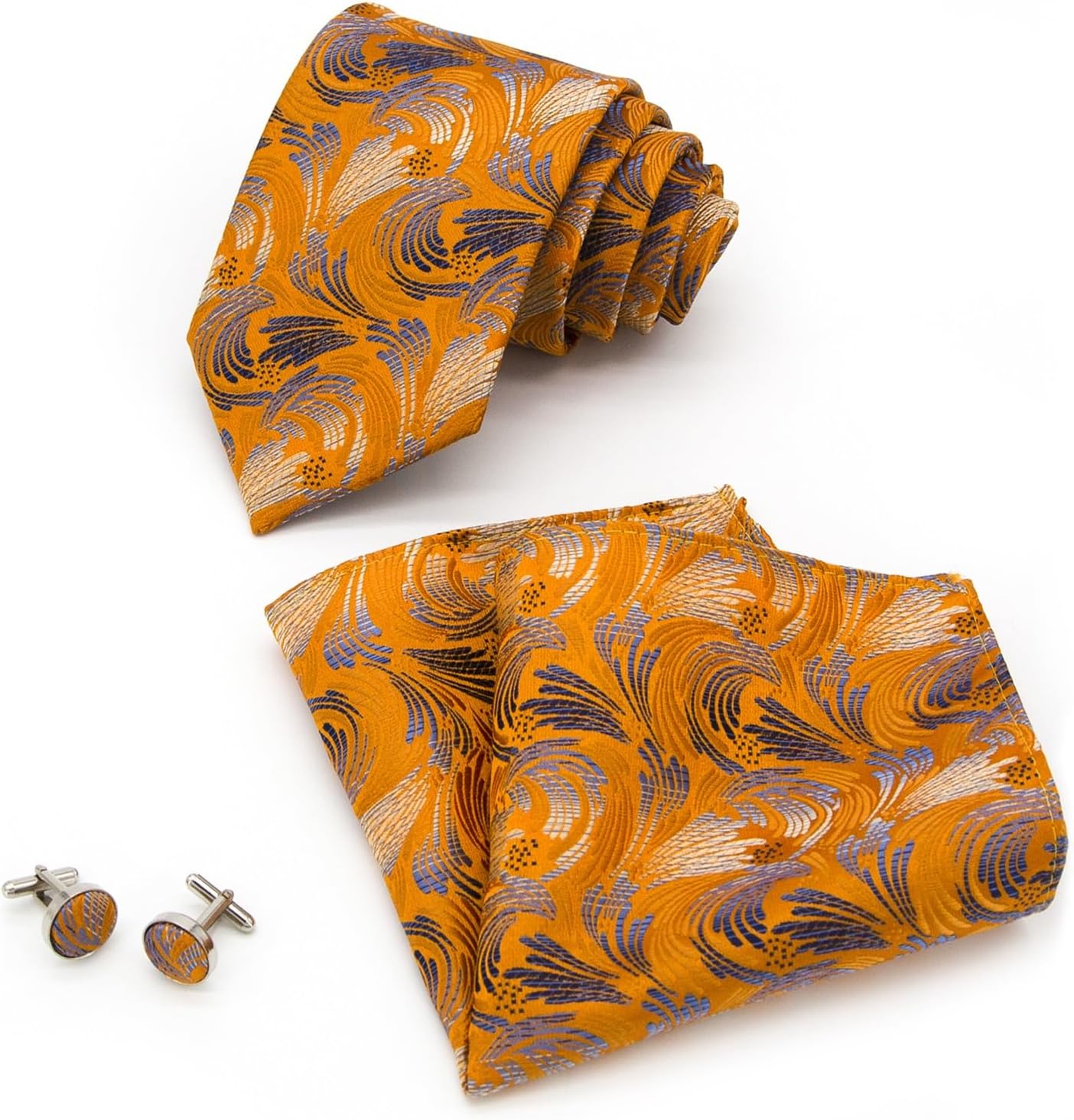 Men's Formal Wear Cuff Handkerchief Set European And Paisley Retro Business Tie