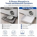 Lave-linge universel à l'avant, bac de lavage à faible profil, installation facile pour les appartements, sous-sols, maisons mobiles (1PC)