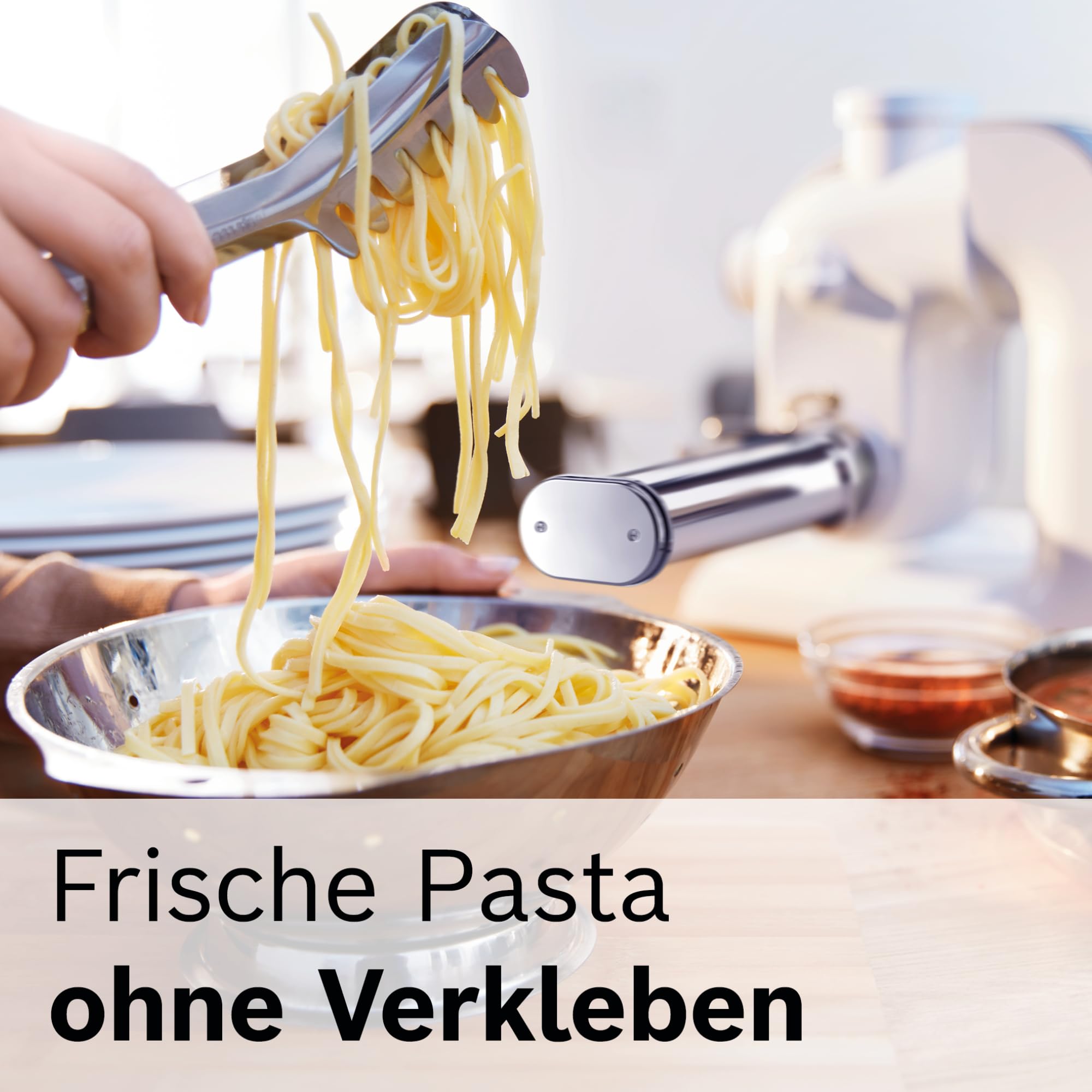 Bosch MUZ5NV3 Pastawalze Spaghetti 1,6mm Edelstahl Zubehör für Küchenmaschine Serie 4 Serie 2