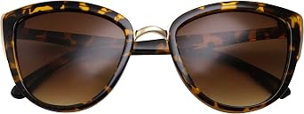 grinderPUNCH Womens Flash Color Mirror Lens Oversized Cat Eye Sunglasses