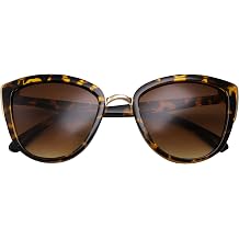 grinderPUNCH Womens Flash Color Mirror Lens Oversized Cat Eye Sunglasses