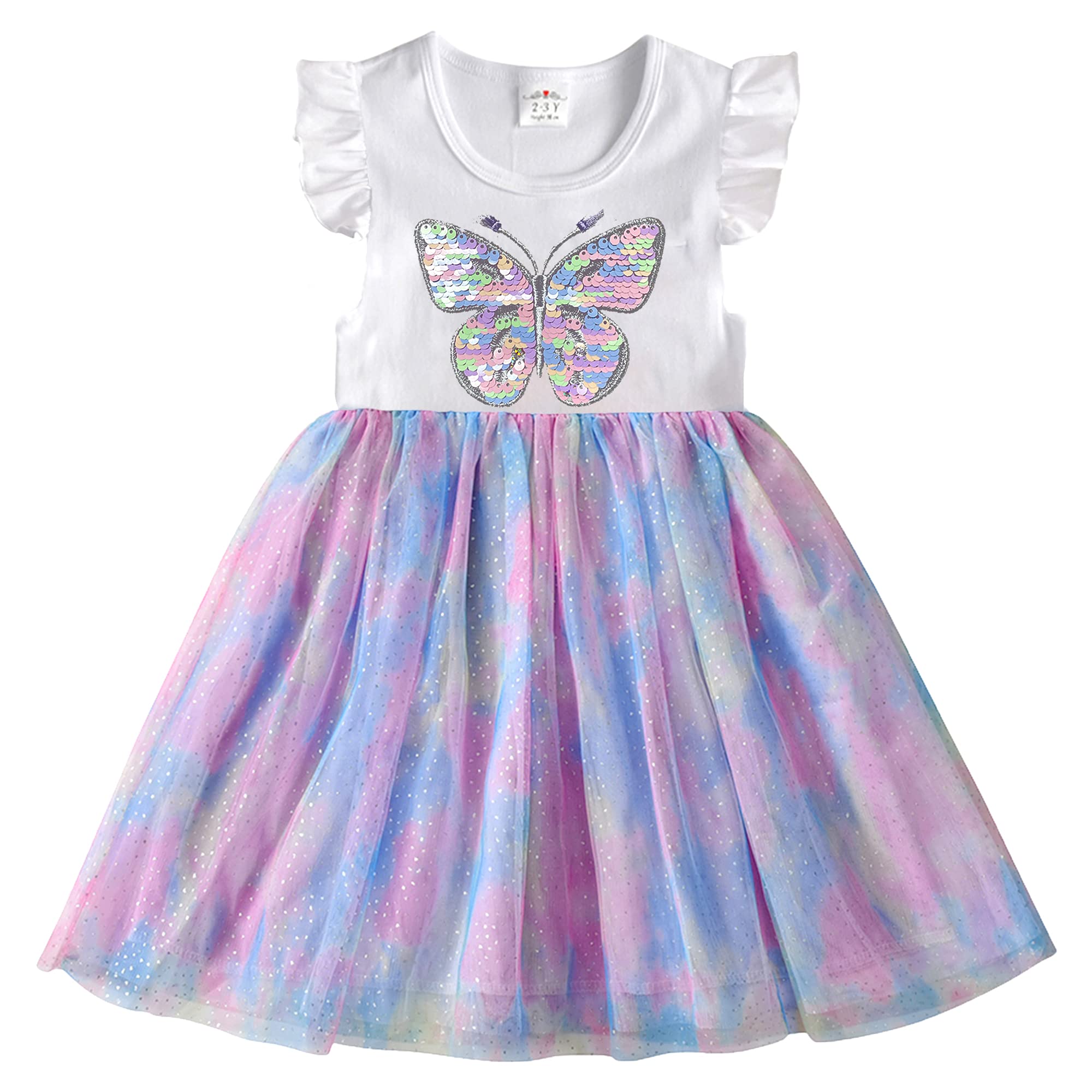 VIKITA Kid Girls Dresses Princess Animal Cartoon Tulle Party Casual Outfits Clothing 1-8 Years — view 9