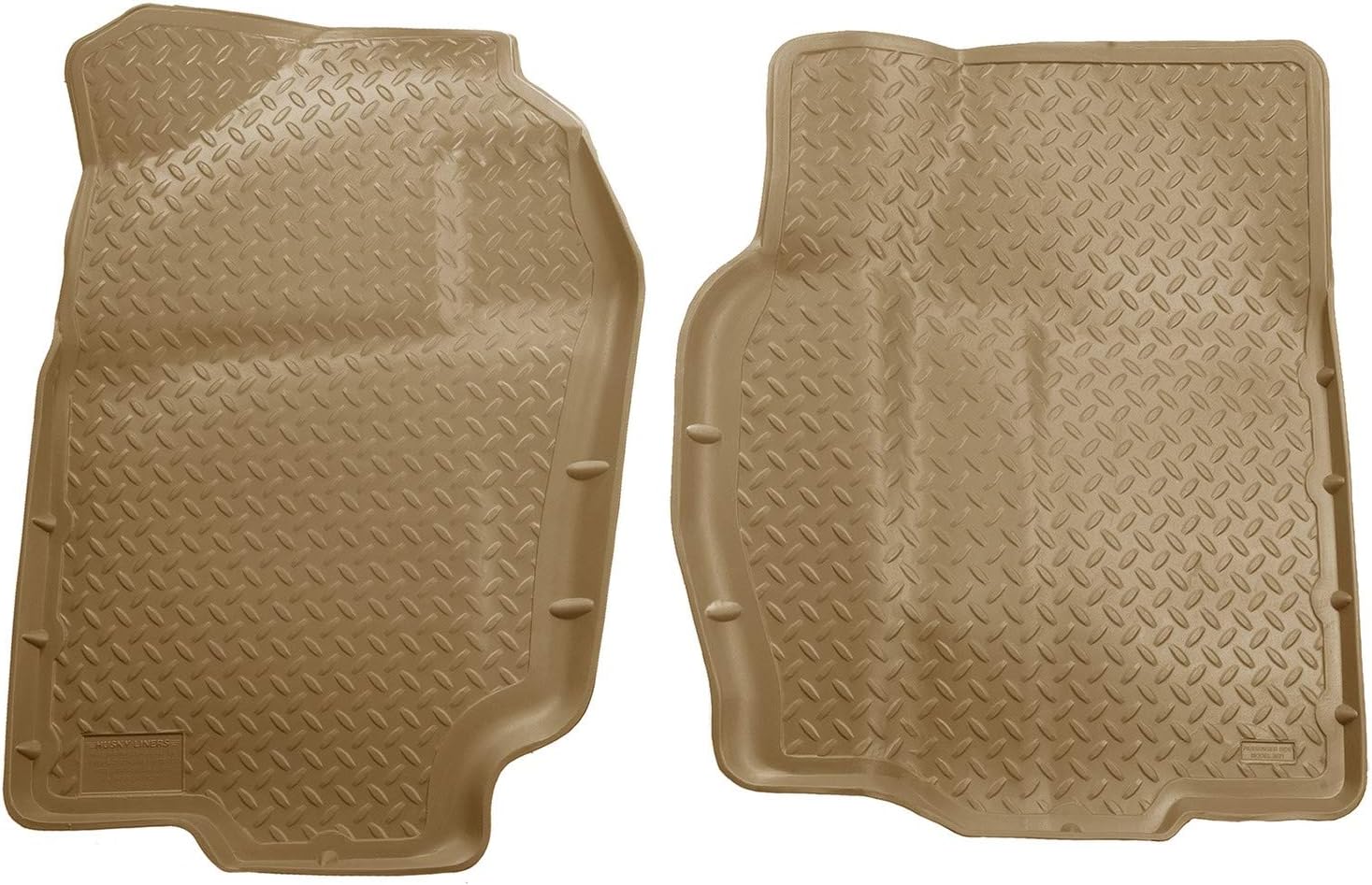 Husky Liners Classic Style Floor Mats | Fits 1994-2001 Dodge Ram 1500 (98-01 Crew, Quad & Reg Cab) & 1994-2002 Dodge Ram 2500, 3500 (All Cab Sizes) | Front Row, 2-pc Tan - 30713