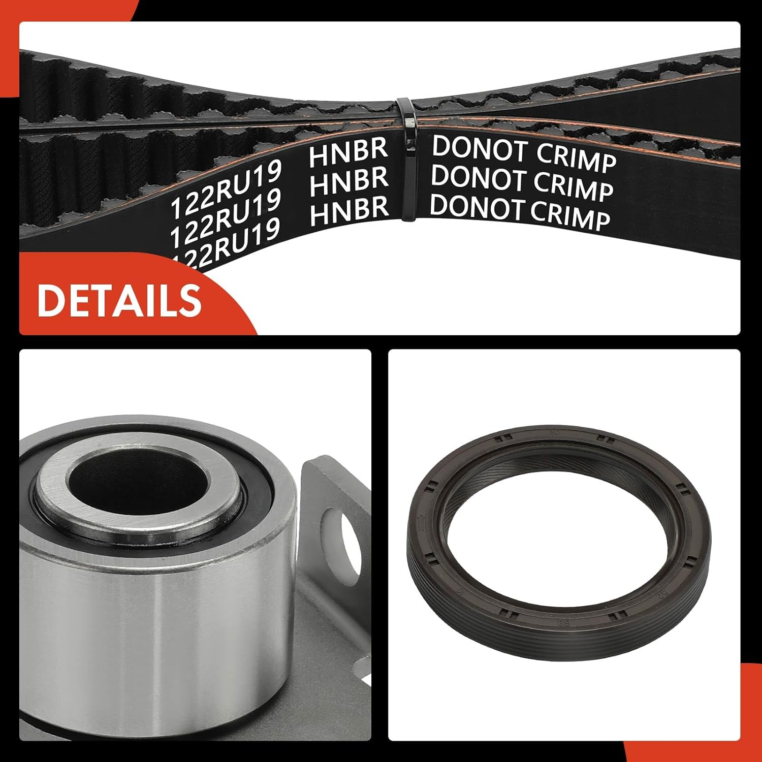 A-Premium Engine Timing Belt Kit Compatible with Volvo 240 1993-1993, 940 1993-1995 - 2.3L