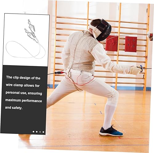 Miniatura 6 de INOOMP Abrazadera de cabeza de esgrima Clip de cable Clip de cable de protección de esgrima Clip de cable de lámina de esgrima Clip de alambre de