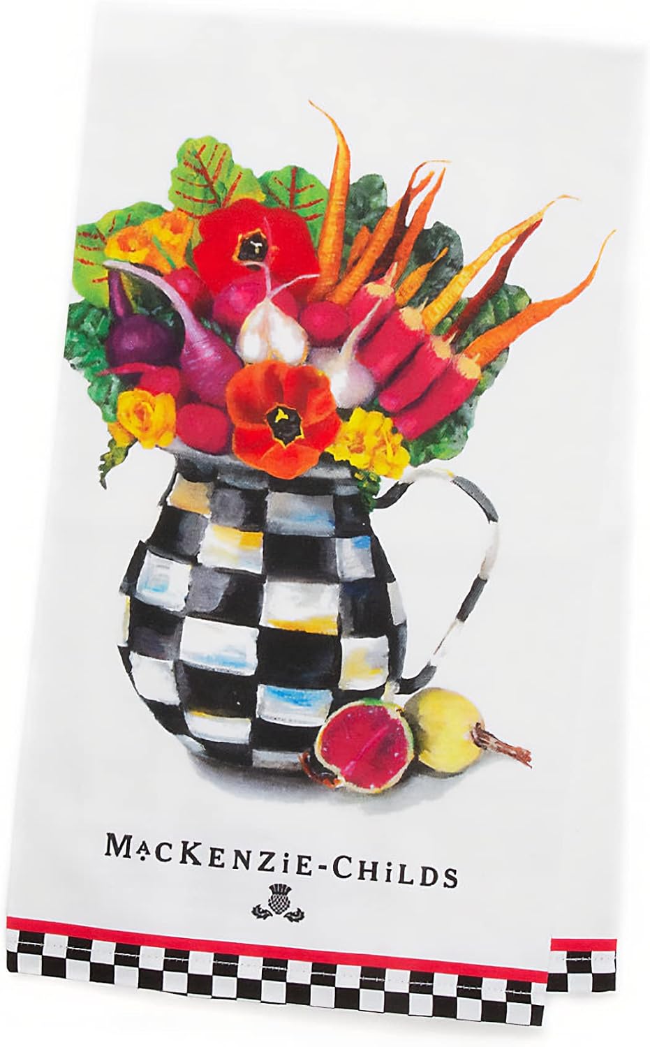 MACKENZIE-CHILDS Vegetable Bouquet Dish Towel, Cute Dish-Drying Towel for Kitchen
