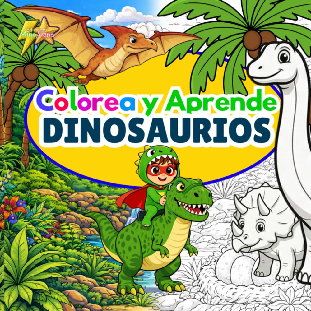 Colorea y Aprende Dinosaurios: Niños y niñas curiosos de 4 a 8 años que disfrutan aprender sobre dinosaurios mientras se divierten coloreando.