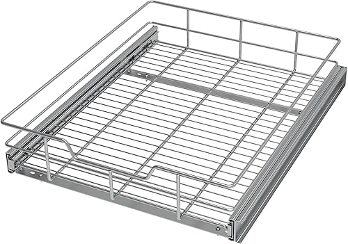 Organizador de gabinete extraíble de 20 pulgadas de ancho x 22 pulgadas de profundidad, cajones deslizantes para armarios de cocina, cajones
