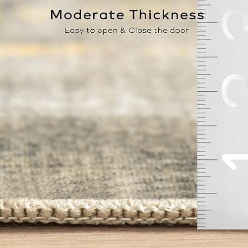 Miniatura 122 de Ashler - Alfombras bohemias vintage de 5 x 8 pies para sala de estar, lavables a máquina con parte trasera antideslizante, alfombra para interiores